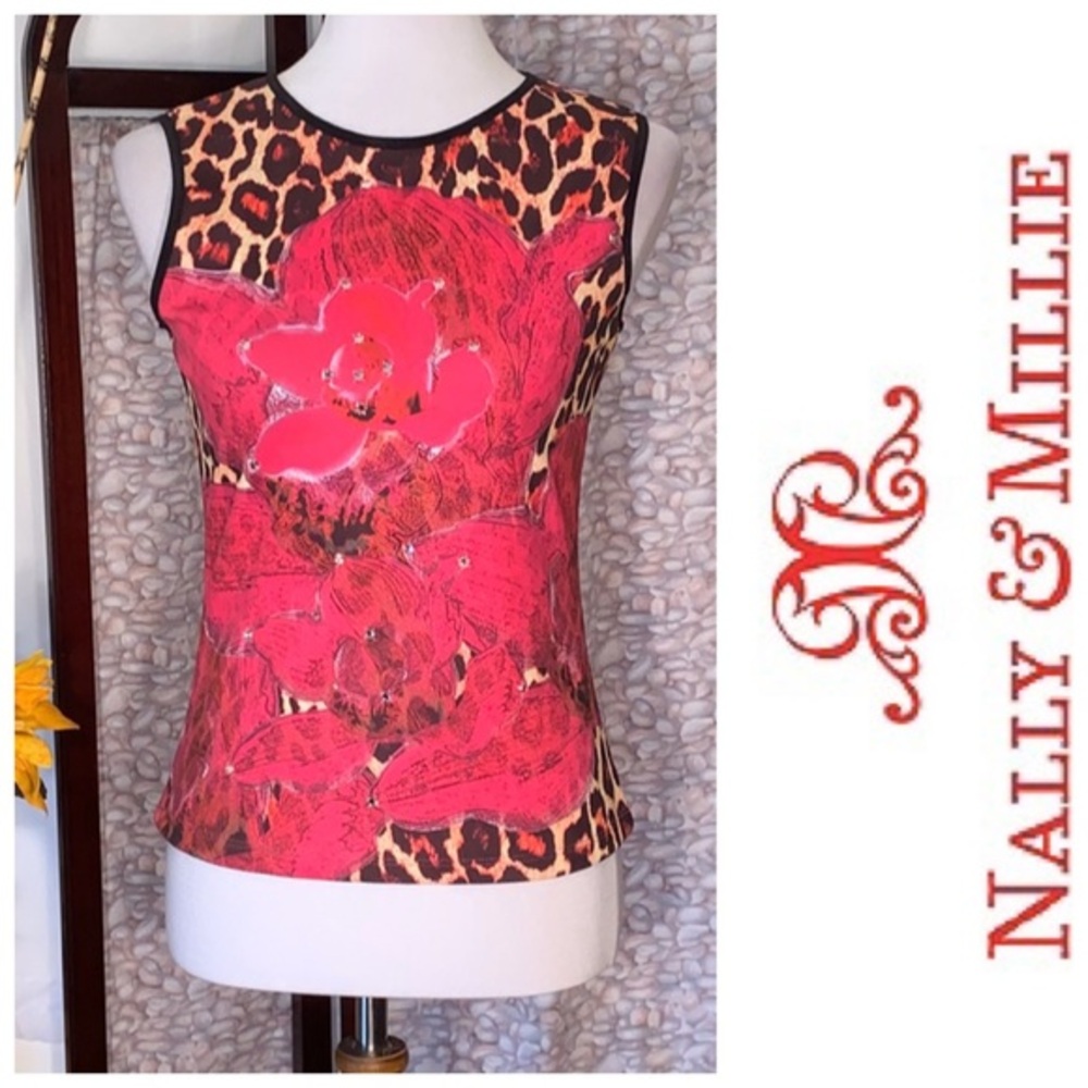 Nally and Millie flora and fauna sleeveless top.